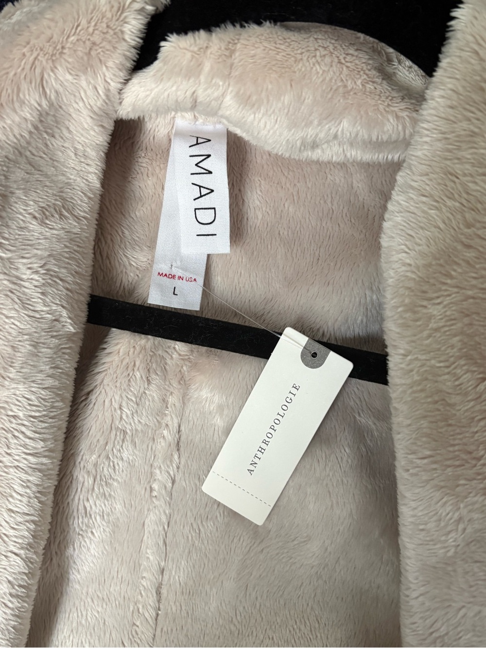 BNWT Anthropologie Amadi Camilla Gray Faux Sherpa Jacket - Picture 7 of 15